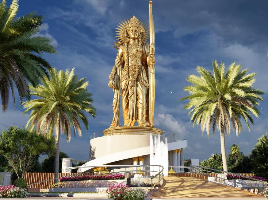 statue of Prabhu Shri Ramachandra Ji, to be built by Shri Raghavendra Swami Mutt at Kurnool, Andhra Pradesh.